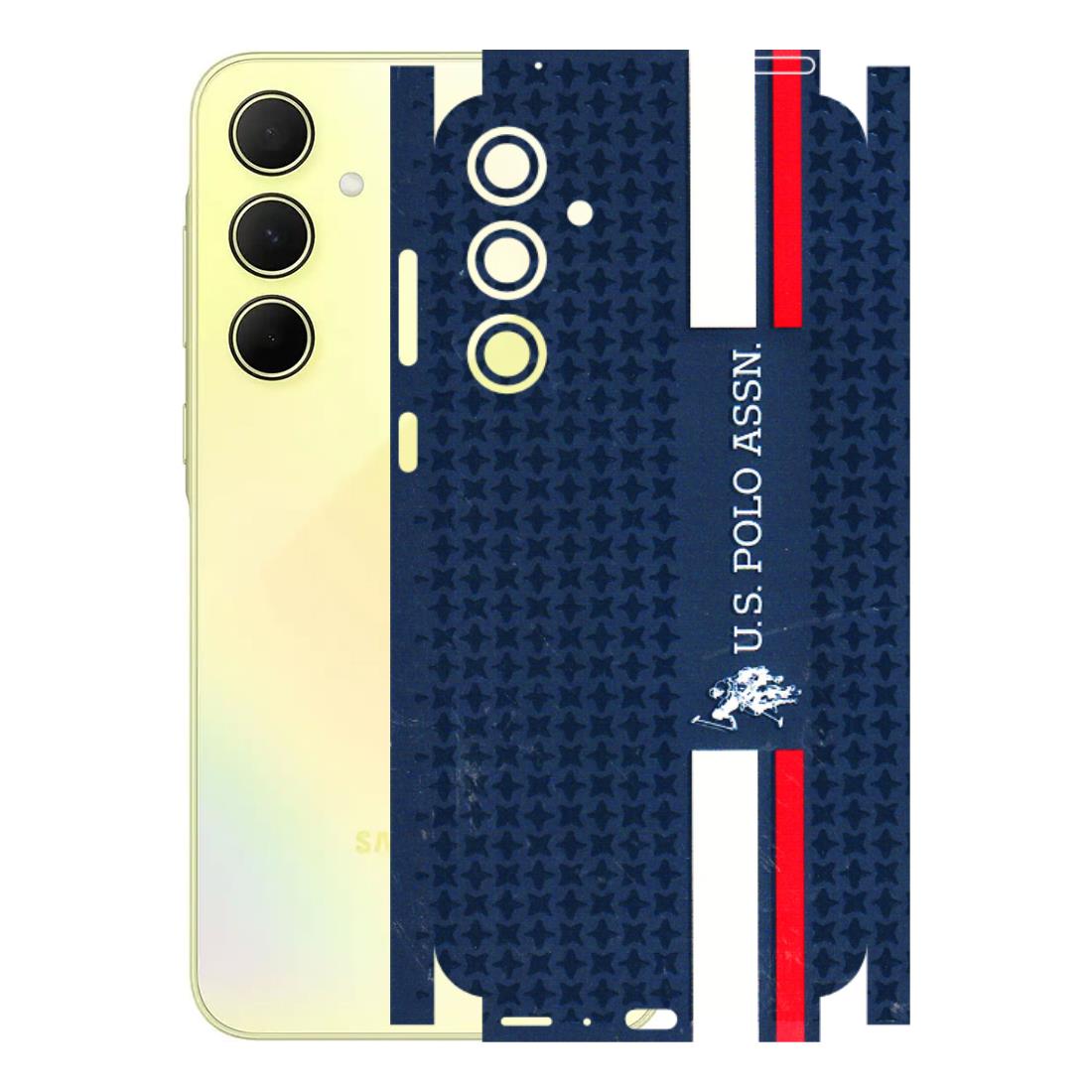 Samsung A/S Series Phone Skins (All Models) - US POLO Designer Brand - 3D Embossed Finish (L-65) Samsung Galaxy A35 (5G)