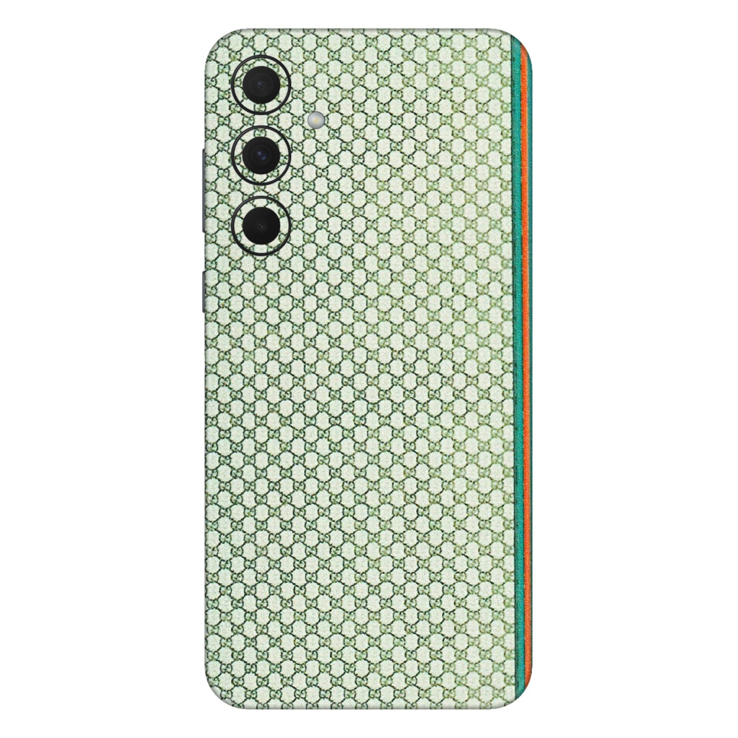 Samsung A/S Series Phone Skins (All Models) - Gucci Fabric Pattern - 3D Embossed Finish (L-73) Samsung Galaxy A35 (5G)