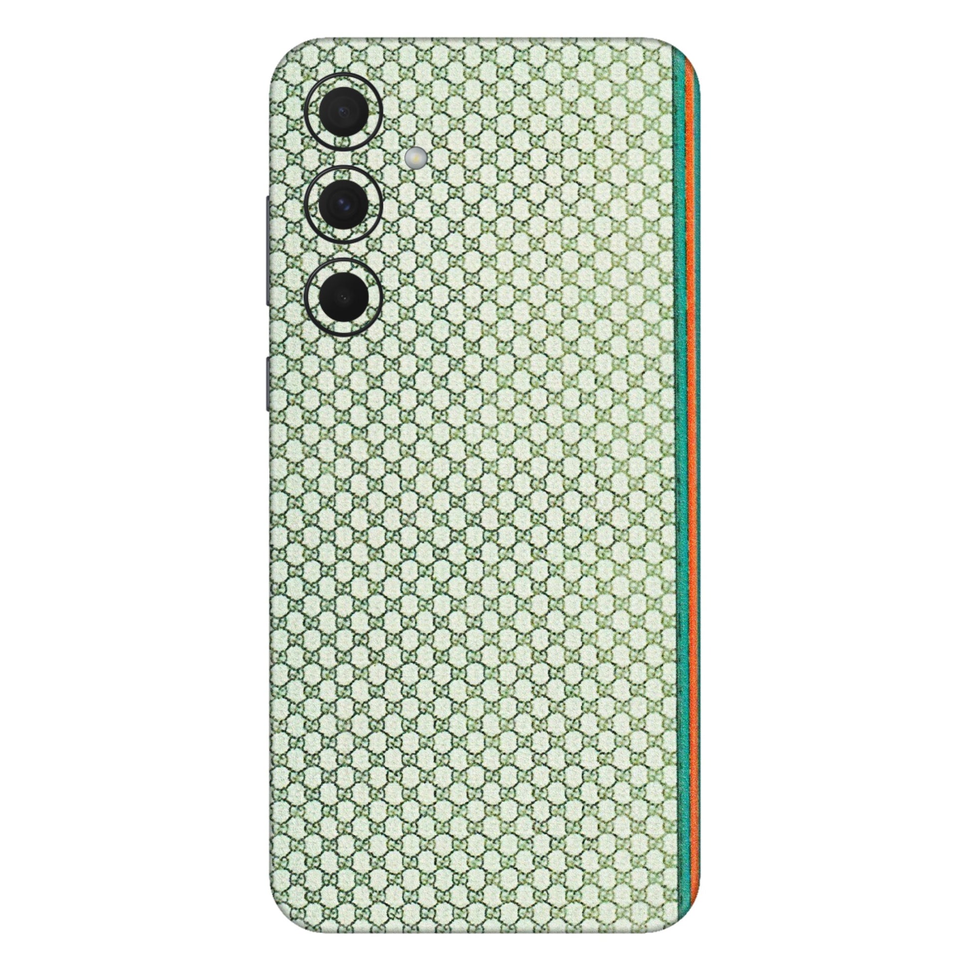 Samsung A/S Series Phone Skins (All Models) - Gucci Fabric Pattern - 3D Embossed Finish (L-73) Samsung Galaxy A35 (5G)