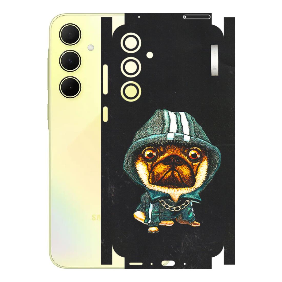 Samsung A/S Series Phone Skins (All Models) - Puppy N Hoodie - 3D Embossed Finish (L-90) Samsung Galaxy A35 (5G)