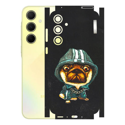 Samsung A/S Series Phone Skins (All Models) - Puppy N Hoodie - 3D Embossed Finish (L-90) Samsung Galaxy A35 (5G)