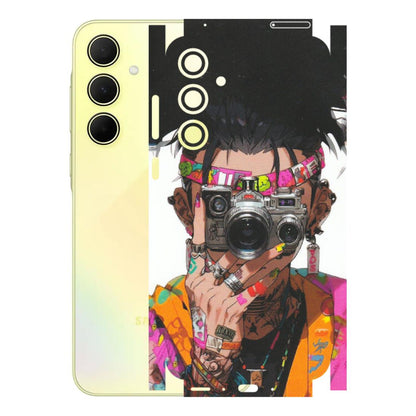 Samsung A/S Series Phone Skins (All Models) - Camera Lover Girl - Matte Finish (M-09) Samsung Galaxy A35 (5G)