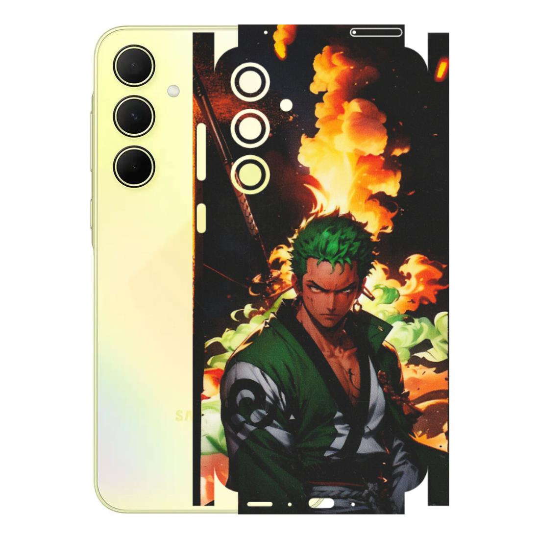 Samsung A/S Series Phone Skins (All Models) - Roronoa Zoro - Matte Finish (M-102) Samsung Galaxy A35 (5G)