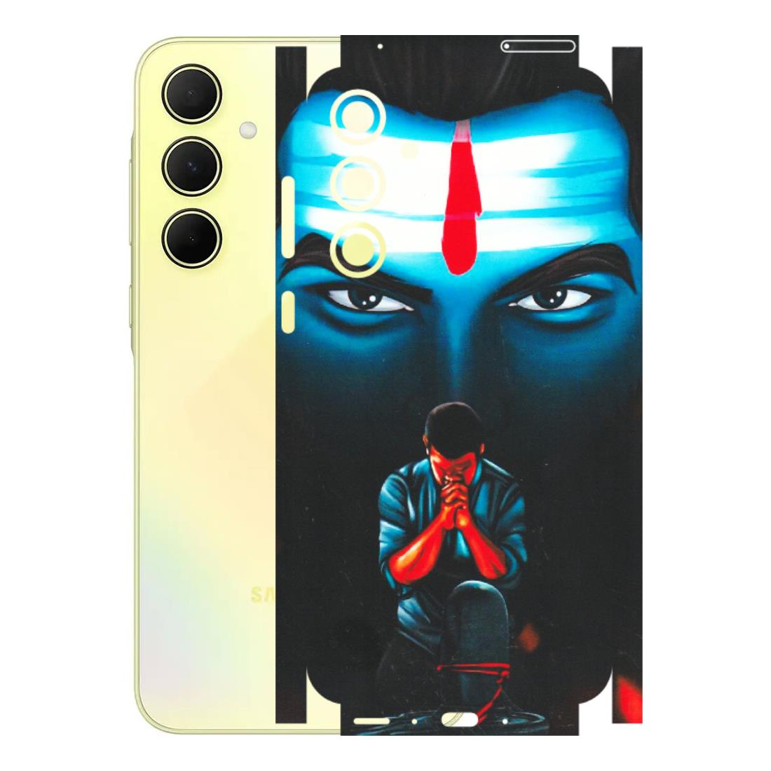 Samsung A/S Series Phone Skins (All Models) - Mahakal Bhakt - Matte Finish (M-112) Samsung Galaxy A35 (5G)