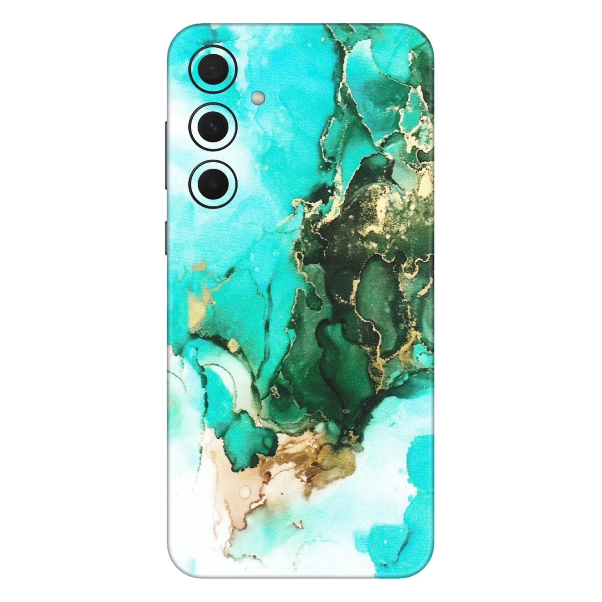 Samsung A/S Series Phone Skins (All Models) - The Blue Gold Marble - Matte Finish (M-124) Samsung Galaxy A35 (5G)