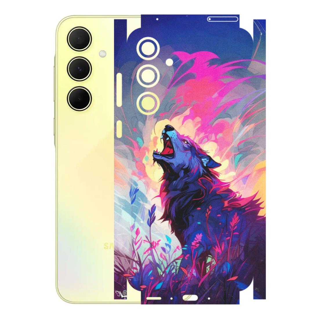 Samsung A/S Series Phone Skins (All Models) - New Wild Wolf Abstract - Matte Finish (M-125) Samsung Galaxy A35 (5G)