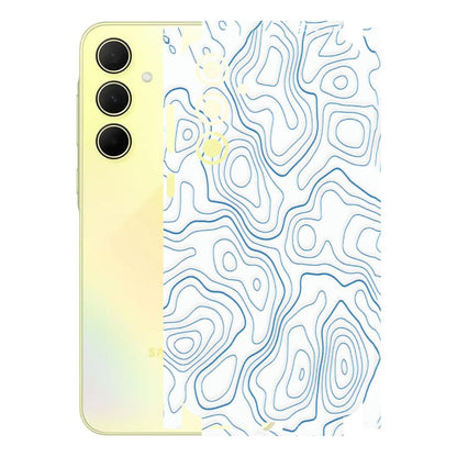 Samsung A/S Series Phone Skins (All Models) - Blue And White Swirls - Matte Finish (M-139) Samsung Galaxy A35 (5G)