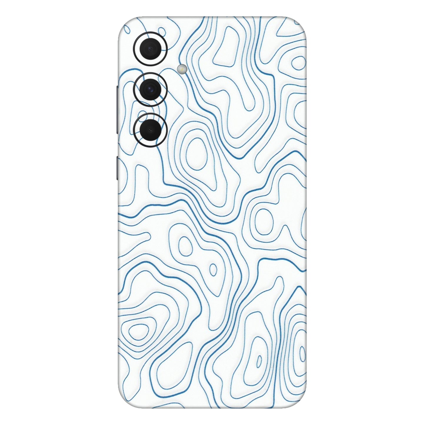 Samsung A/S Series Phone Skins (All Models) - Blue And White Swirls - Matte Finish (M-139) Samsung Galaxy A35 (5G)