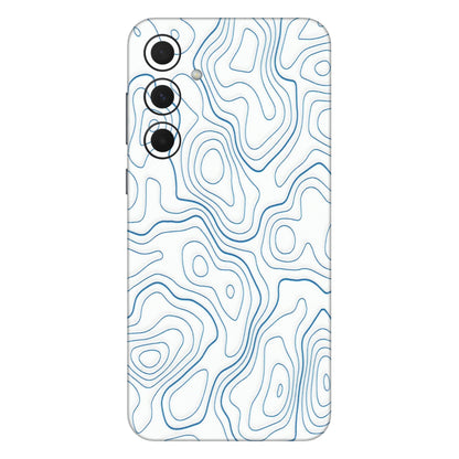 Samsung A/S Series Phone Skins (All Models) - Blue And White Swirls - Matte Finish (M-139) Samsung Galaxy A35 (5G)