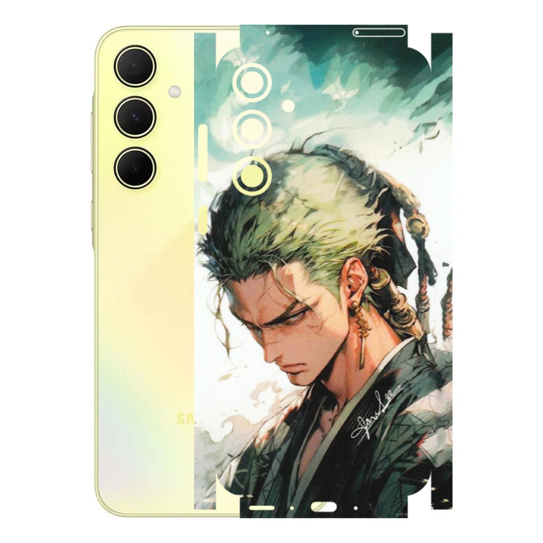 Samsung A/S Series Phone Skins (All Models) - New Roronoa Zoro One Picece Anime - Matte Finish (M-140) Samsung Galaxy A35 (5G)