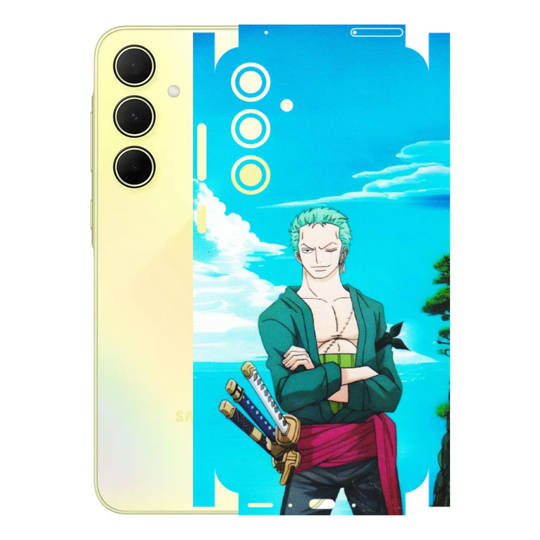 Samsung A/S Series Phone Skins (All Models) - Cool Swordman Zoro Anime - Matte Finish (M-143) Samsung Galaxy A35 (5G)