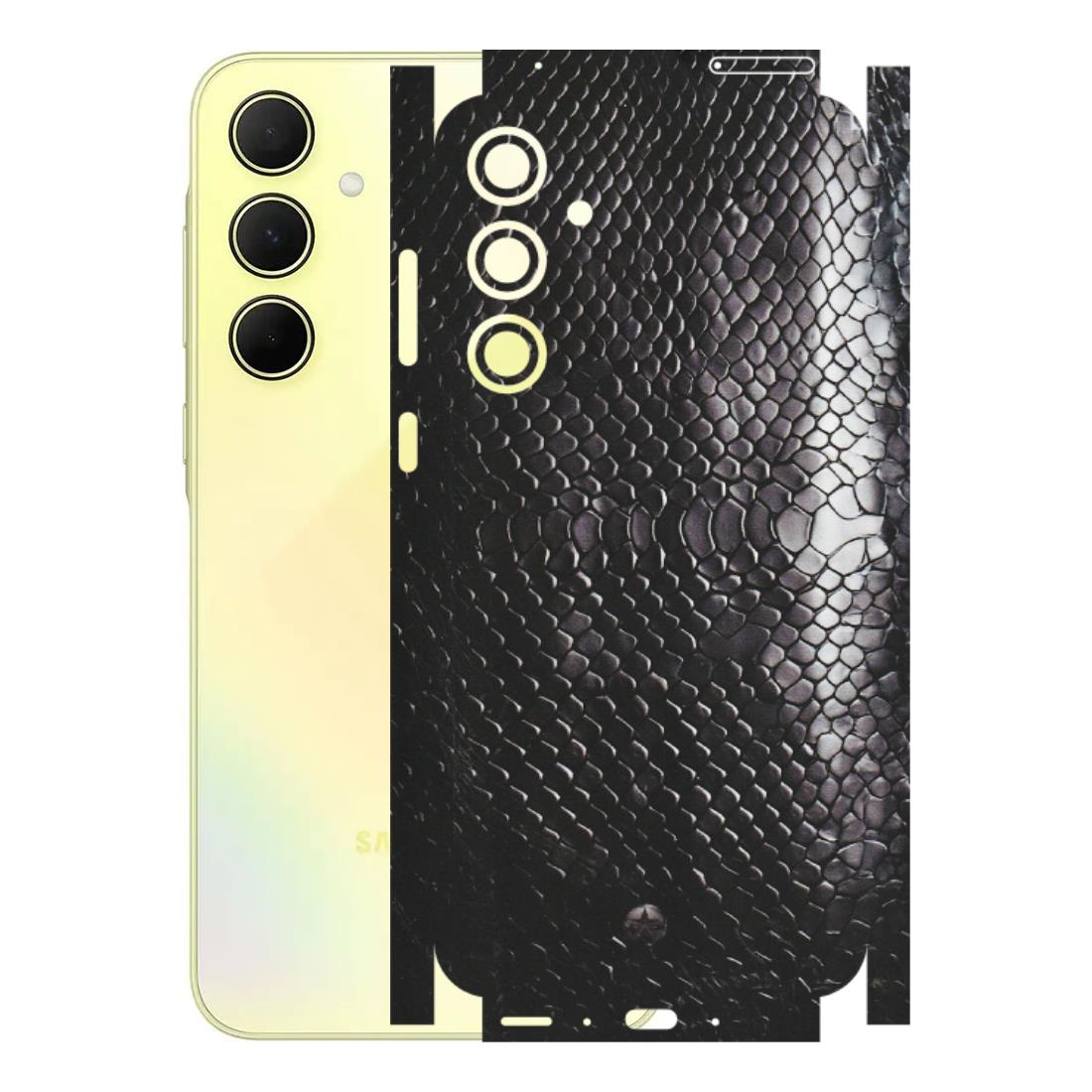 Samsung A/S Series Phone Skins (All Models) - Black Snack Leather - Matte Finish (M-147) Samsung Galaxy A35 (5G)
