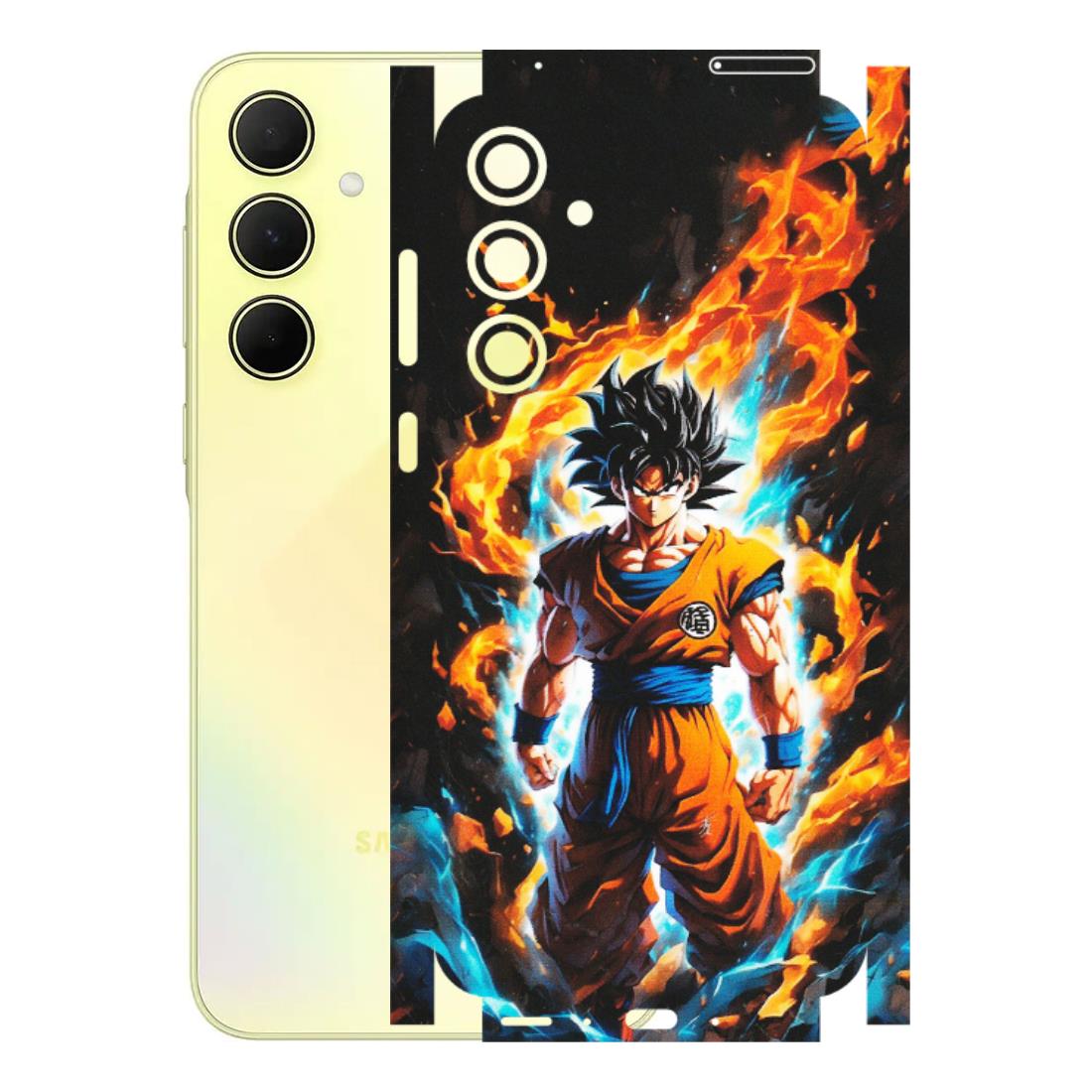 Samsung A/S Series Phone Skins (All Models) - Goku Transformation Anime - Matte Finish (M-159) Samsung Galaxy A35 (5G)