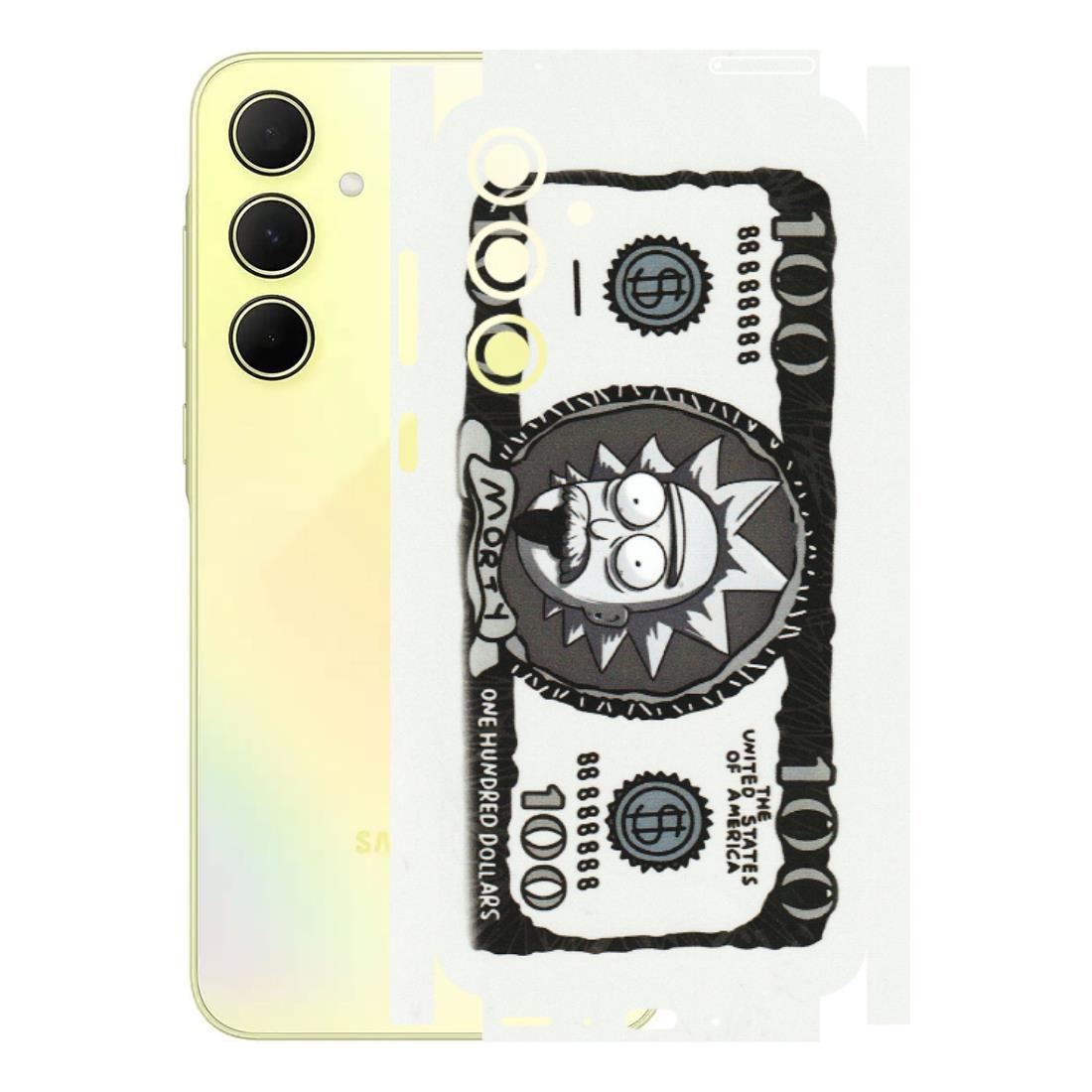 Samsung A/S Series Phone Skins (All Models) - Rick And Morty Hundred Dollar Anime - Matte Finish (M-161) Samsung Galaxy A35 (5G)