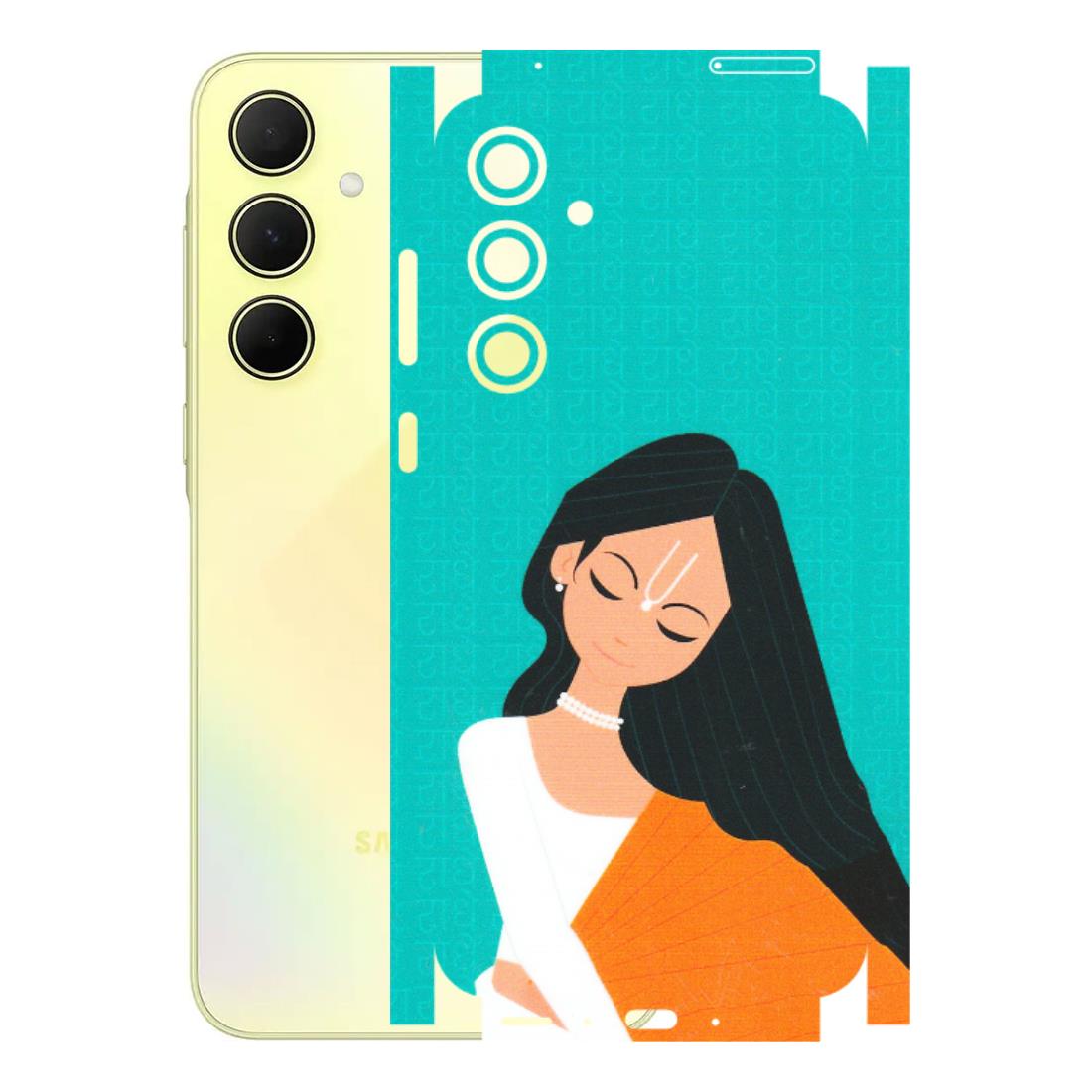 Samsung A/S Series Phone Skins (All Models) - Radhe Radhe With Hindu Symbol - Matte Finish (M-164) Samsung Galaxy A35 (5G)