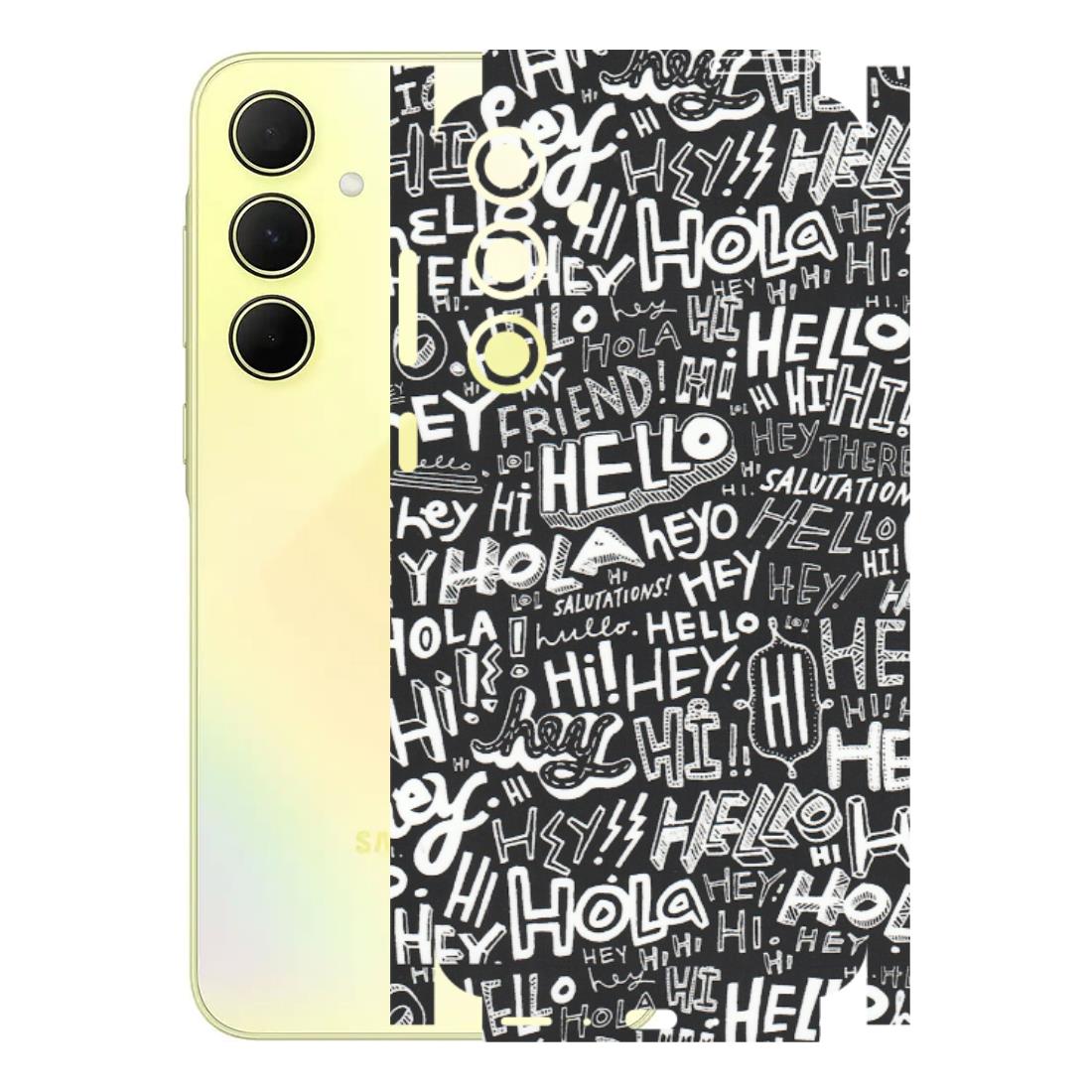 Samsung A/S Series Phone Skins (All Models) - Hi Hello Doodles - Matte Finish (M-25) Samsung Galaxy A35 (5G)