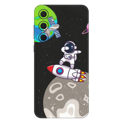 Samsung A/S Series Phone Skins (All Models) - Astronaut Vibing Toon Running - Matte Finish (M-39) Samsung Galaxy A35 (5G)