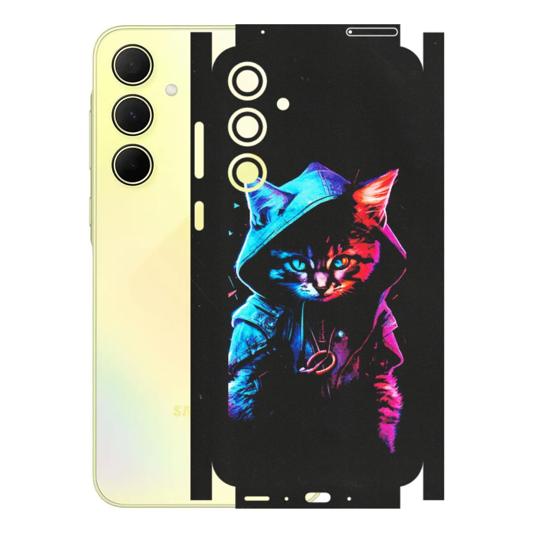 Samsung A/S Series Phone Skins (All Models) - Cyberpunk Cat - Matte Finish (M-45) Samsung Galaxy A35 (5G)