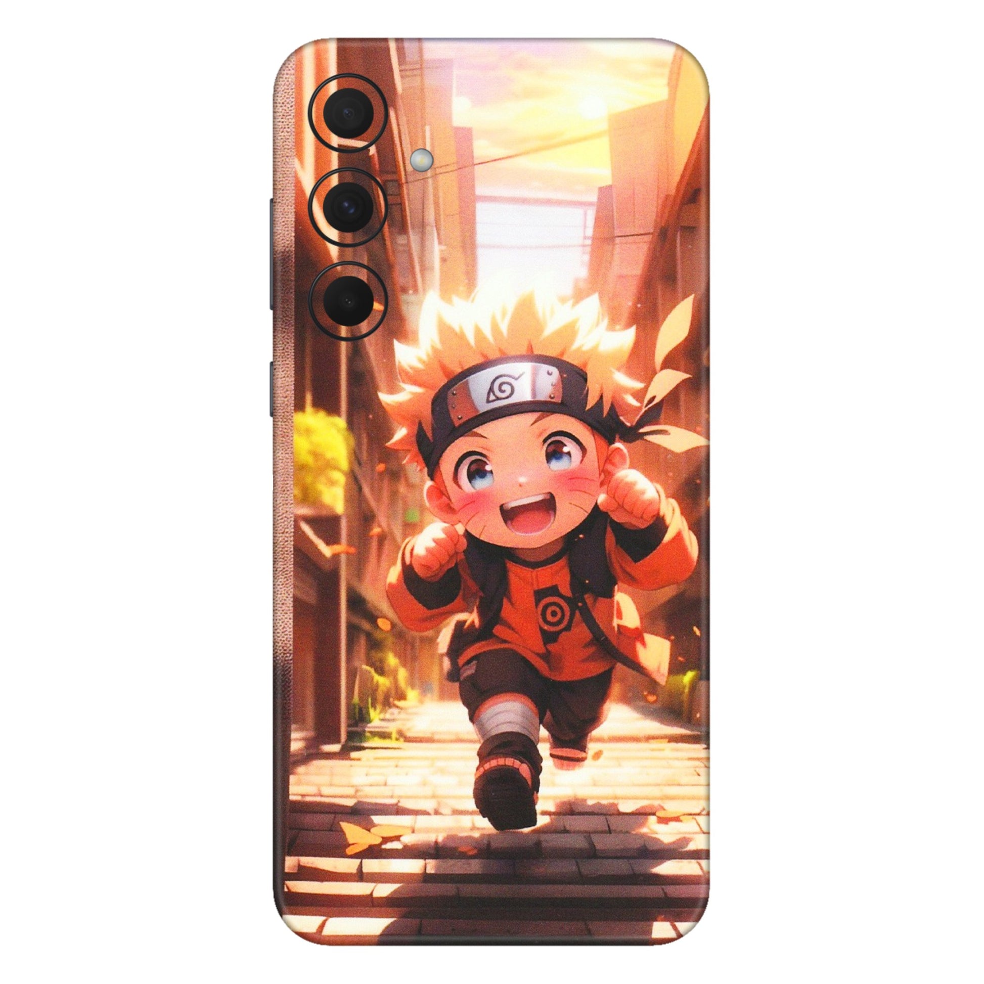 Samsung A/S Series Phone Skins (All Models) - Naruto Cute Toon Running - Matte Finish (M-04) Samsung Galaxy A35 (5G)