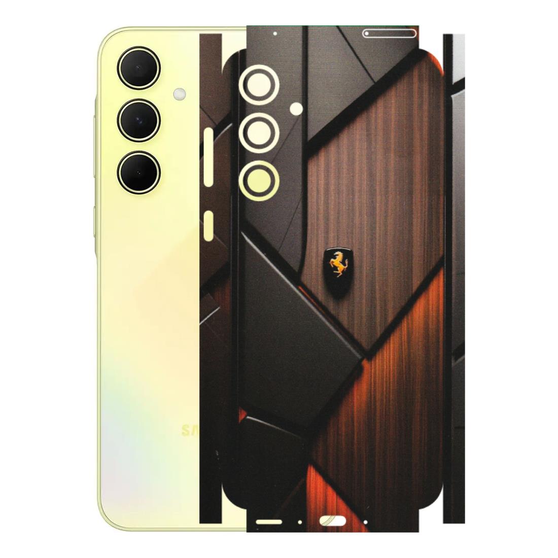 Samsung A/S Series Phone Skins (All Models) - Lambo Beauty Wood Pattern Sober - Matte Finish (M-51) Samsung Galaxy A35 (5G)