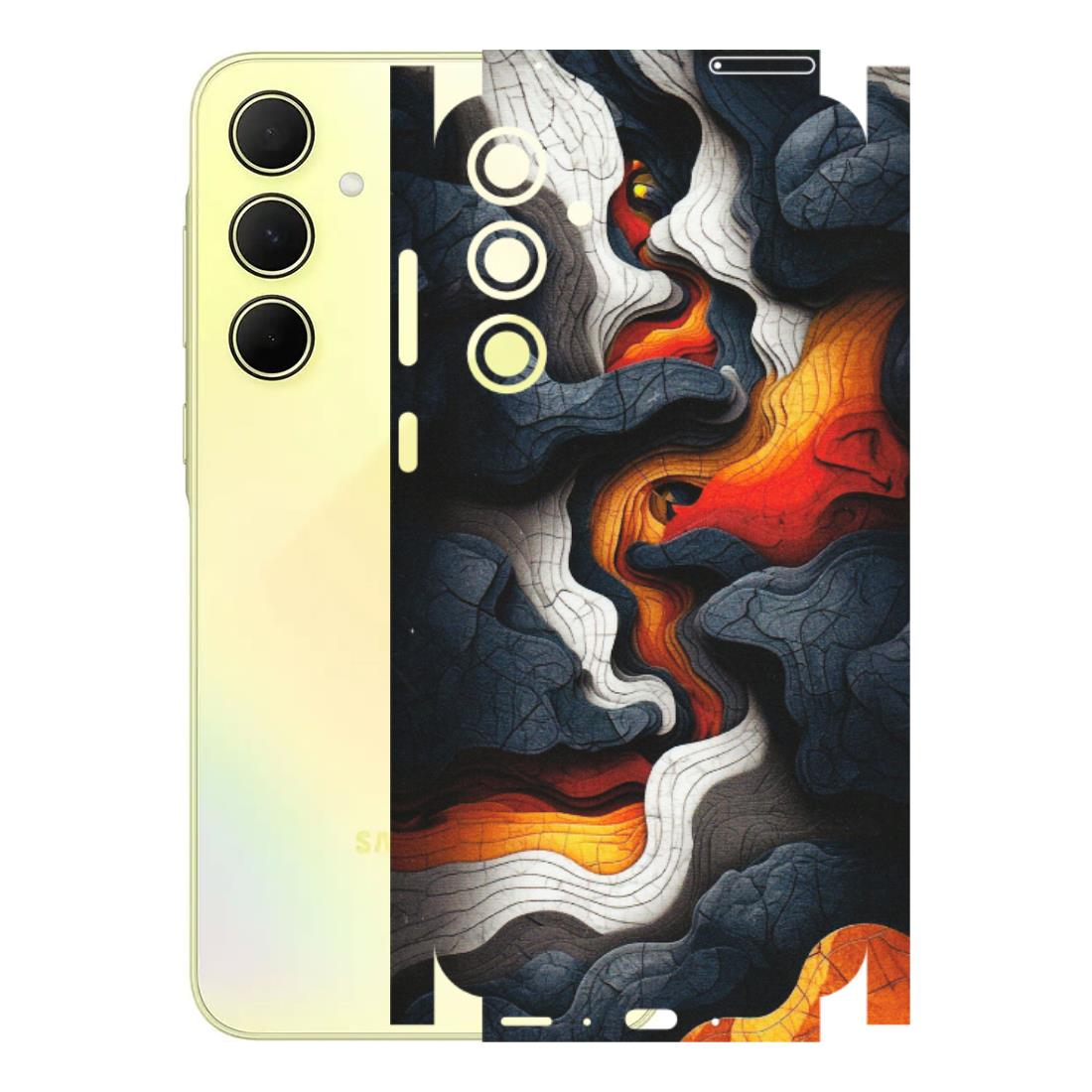 Samsung A/S Series Phone Skins (All Models) - Abstract Volcanic Layers - Matte Finish (M-52) Samsung Galaxy A35 (5G)