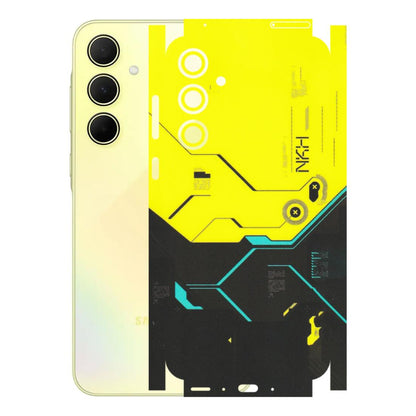 Samsung A/S Series Phone Skins (All Models) - Black Yellow Technica - Matte Finish (M-53) Samsung Galaxy A35 (5G)