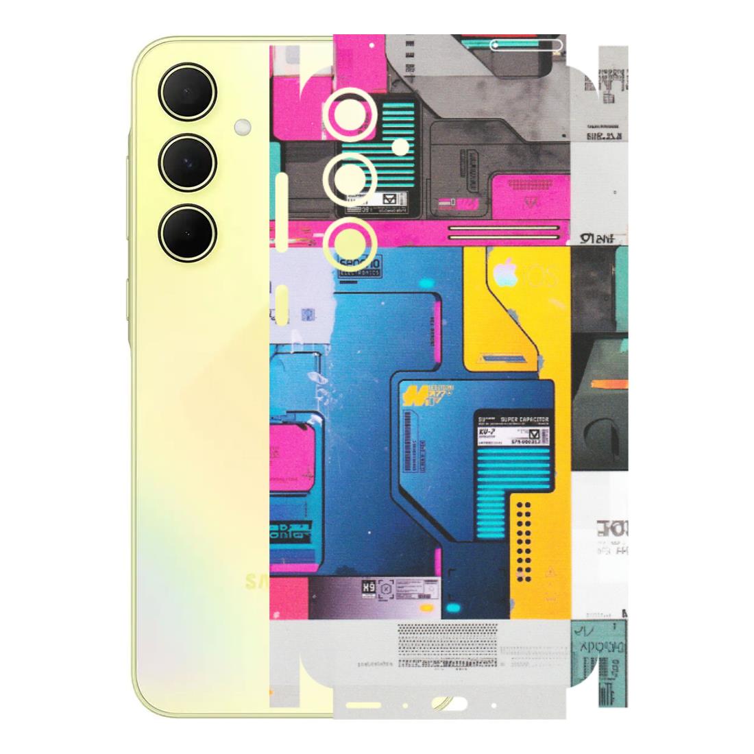 Samsung A/S Series Phone Skins (All Models) - Colourfull Motherboard Internals - Matte Finish (M-55) Samsung Galaxy A35 (5G)
