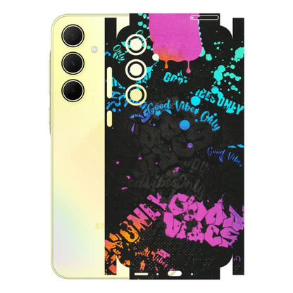 Samsung A/S Series Phone Skins (All Models) - Majestic Black Vibes - Matte Finish (M-62) Samsung Galaxy A35 (5G)