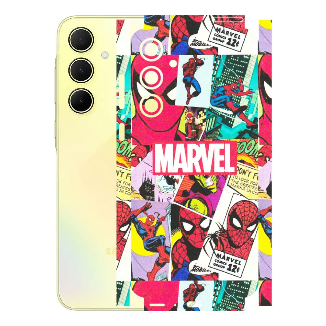 Samsung A/S Series Phone Skins (All Models) - Marvel Comic Spiderman Grafitti - Matte Finish (M-72) Samsung Galaxy A35 (5G)