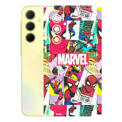 Samsung A/S Series Phone Skins (All Models) - Marvel Comic Spiderman Grafitti - Matte Finish (M-72) Samsung Galaxy A35 (5G)