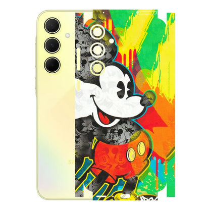 Samsung A/S Series Phone Skins (All Models) - Multiple Mickey With Colourful Texture - Matte Finish (M-84) Samsung Galaxy A35 (5G)