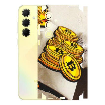 Samsung A/S Series Phone Skins (All Models) - Billionaire Bitcoin Collection - Matte Finish (M-92) Samsung Galaxy A35 (5G)