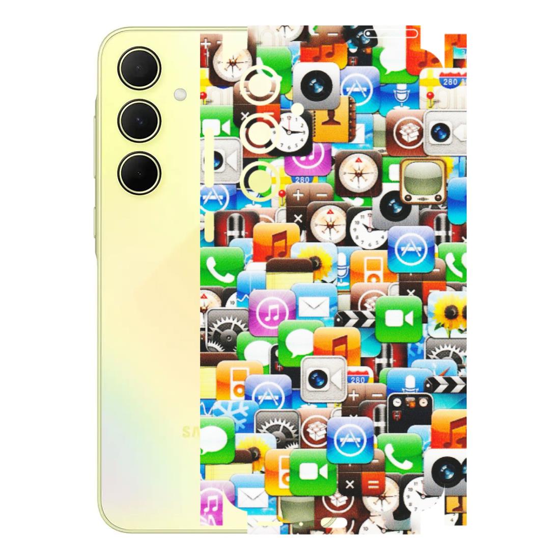 Samsung A/S Series Phone Skins (All Models) - All Apple Icons - Matte Finish (M-93) Samsung Galaxy A35 (5G)