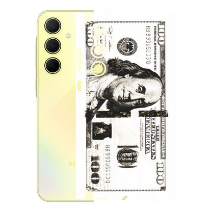 Samsung A/S Series Phone Skins (All Models) - 100 Dollar Currency - Transparent Finish (T-01) Samsung Galaxy A35 (5G)