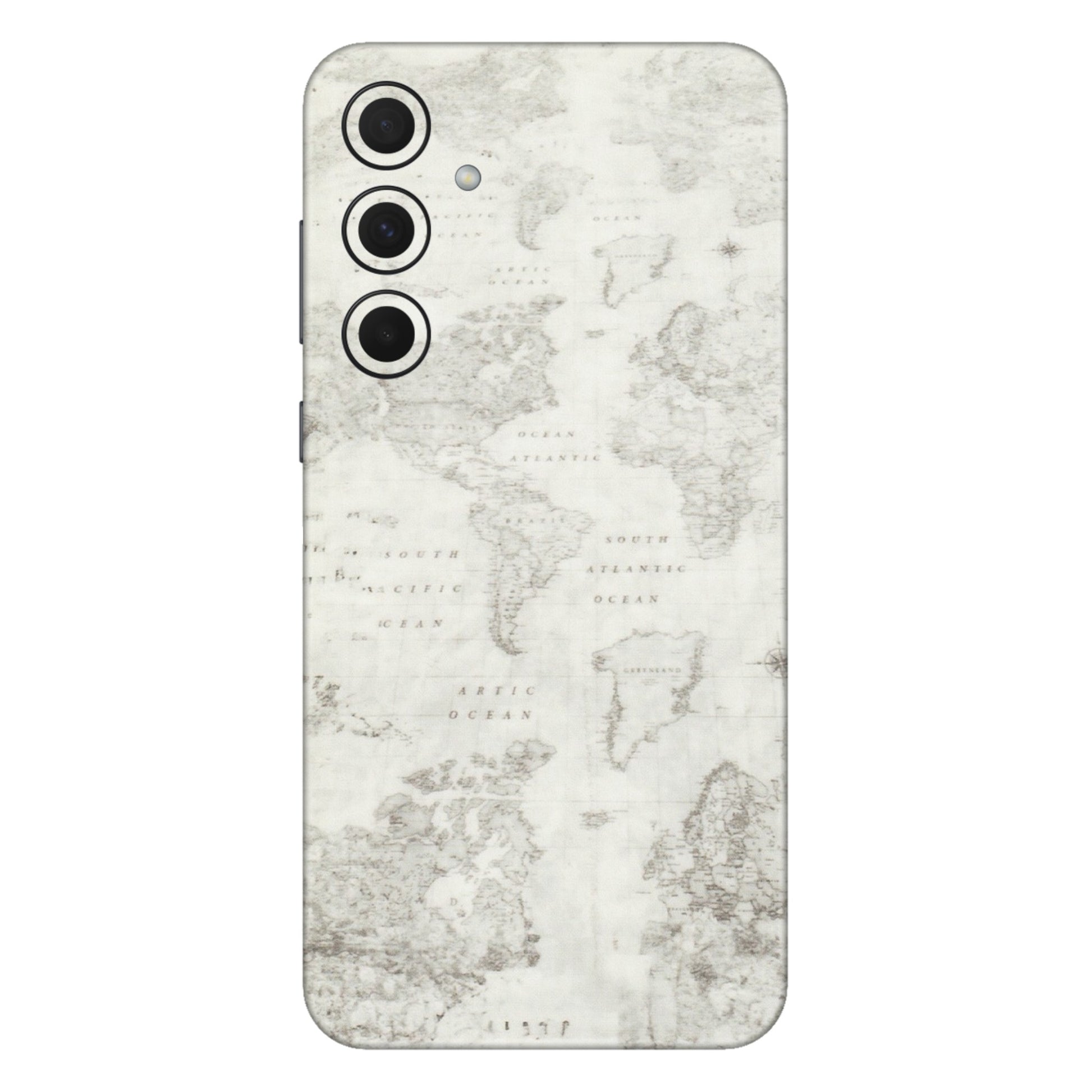 Samsung A/S Series Phone Skins (All Models) - World Travel Map - Transparent Finish (T-04) Samsung Galaxy A35 (5G)