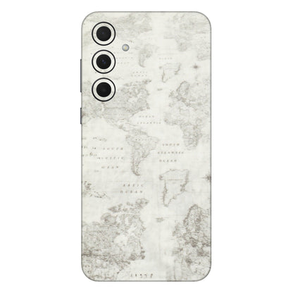 Samsung A/S Series Phone Skins (All Models) - World Travel Map - Transparent Finish (T-04) Samsung Galaxy A35 (5G)