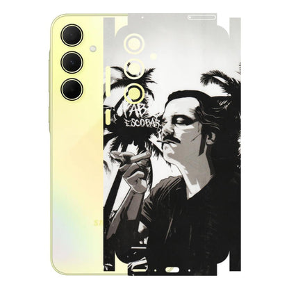 Samsung A/S Series Phone Skins (All Models) - Pab Escobar - Transparent Finish (T-05) Samsung Galaxy A35 (5G)
