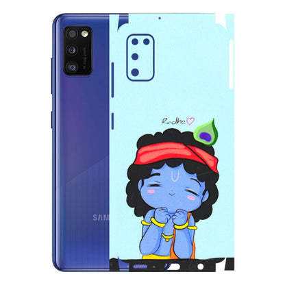 Samsung A/S Series Phone Skins (All Models) - Radhe Radhe Cute Toon - 3D Embossed Finish (L-05) Samsung Galaxy A41