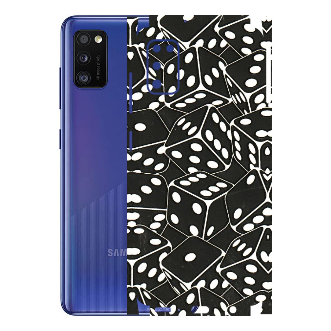 Samsung A/S Series Phone Skins (All Models) - Big Black Dices - 3D Embossed Finish (L-106) Samsung Galaxy A41