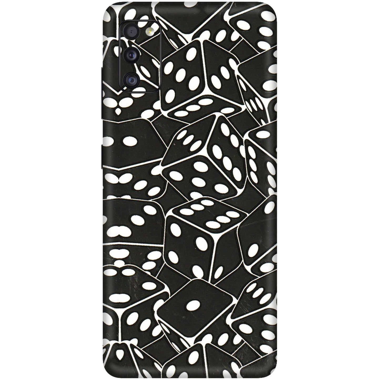 Samsung A/S Series Phone Skins (All Models) - Big Black Dices - 3D Embossed Finish (L-106) Samsung Galaxy A41