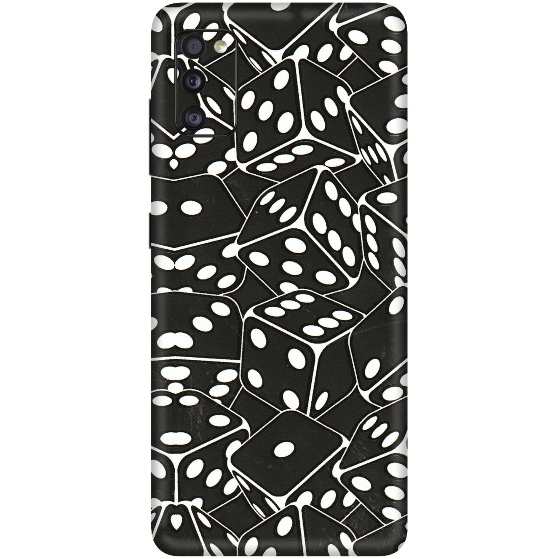 Samsung A/S Series Phone Skins (All Models) - Big Black Dices - 3D Embossed Finish (L-106) Samsung Galaxy A41