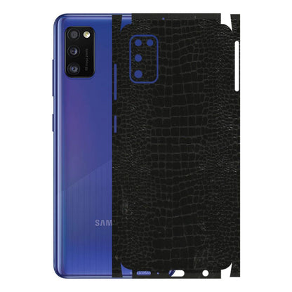 Samsung A/S Series Phone Skins (All Models) - Snake Leather Black - 3D Embossed Finish (L-107) Samsung Galaxy A41