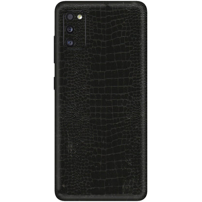 Samsung A/S Series Phone Skins (All Models) - Snake Leather Black - 3D Embossed Finish (L-107) Samsung Galaxy A41