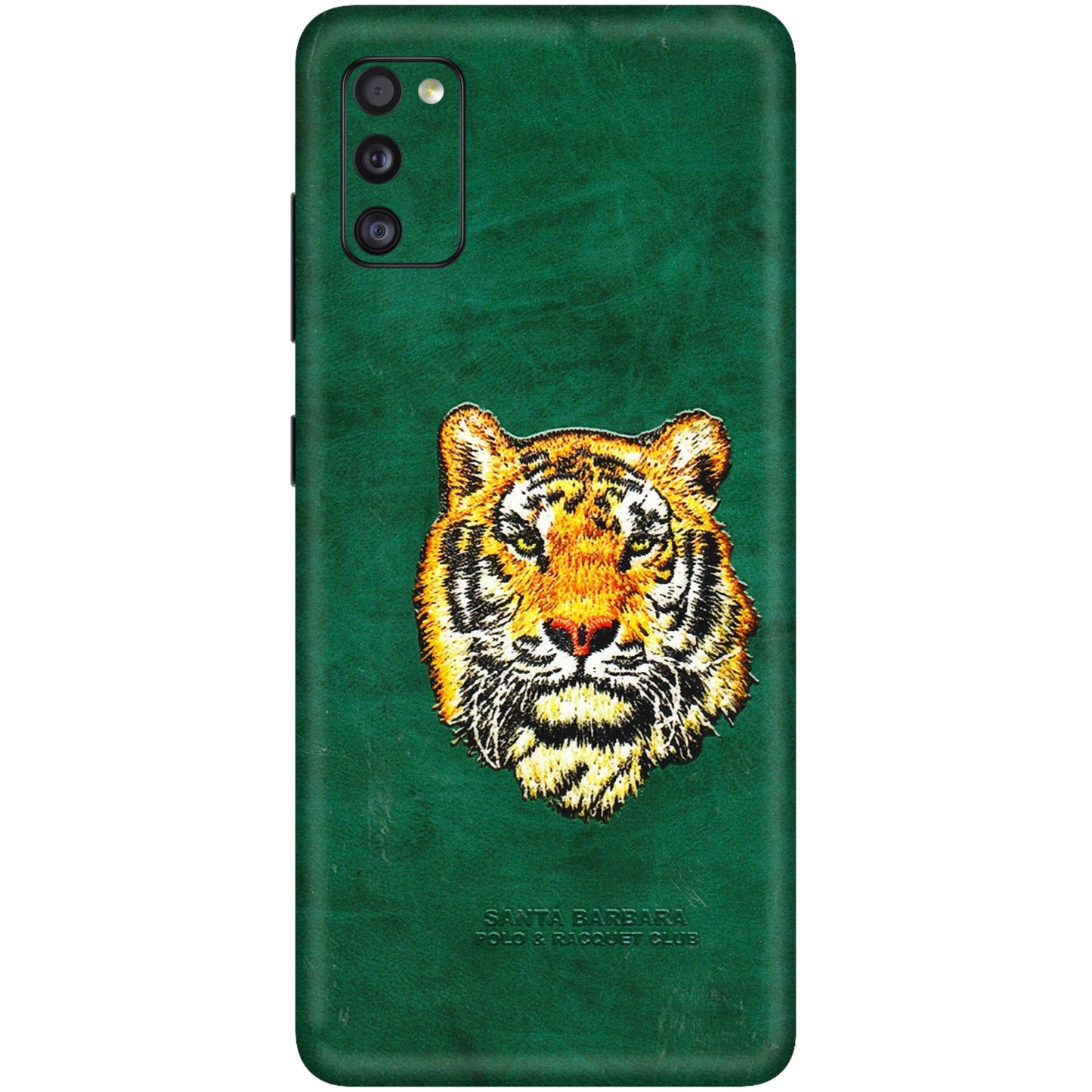 Samsung A/S Series Phone Skins (All Models) - Leather Feel Tiger - 3D Embossed Finish (L-111) Samsung Galaxy A41