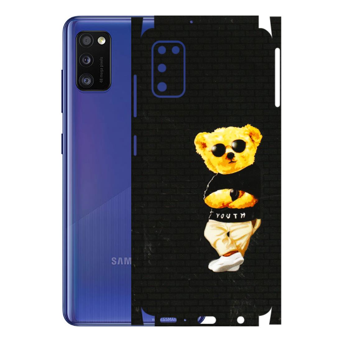 Samsung A/S Series Phone Skins (All Models) - Classy Teddy Bear - 3D Embossed Finish (L-116) Samsung Galaxy A41