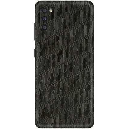 Samsung A/S Series Phone Skins (All Models) - Black Abstract Pattern - 3D Embossed Finish (L-117) Samsung Galaxy A41