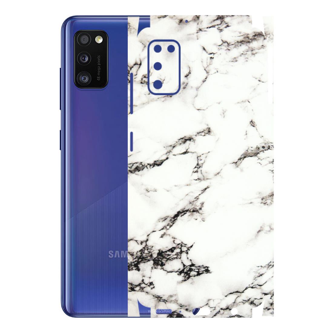 Samsung A/S Series Phone Skins (All Models) - Black and White Marble Texture - 3D Embossed Finish (L-124) Samsung Galaxy A41