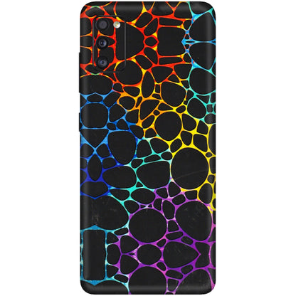 Samsung A/S Series Phone Skins (All Models) - Abstract Art MultiColour - 3D Embossed Finish (L-133) Samsung Galaxy A41