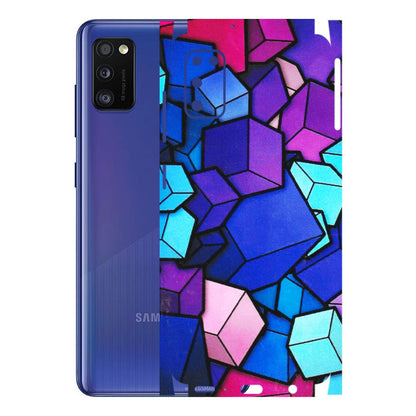 Samsung A/S Series Phone Skins (All Models) - Cube Doodle - 3D Embossed Finish (L-141) Samsung Galaxy A41