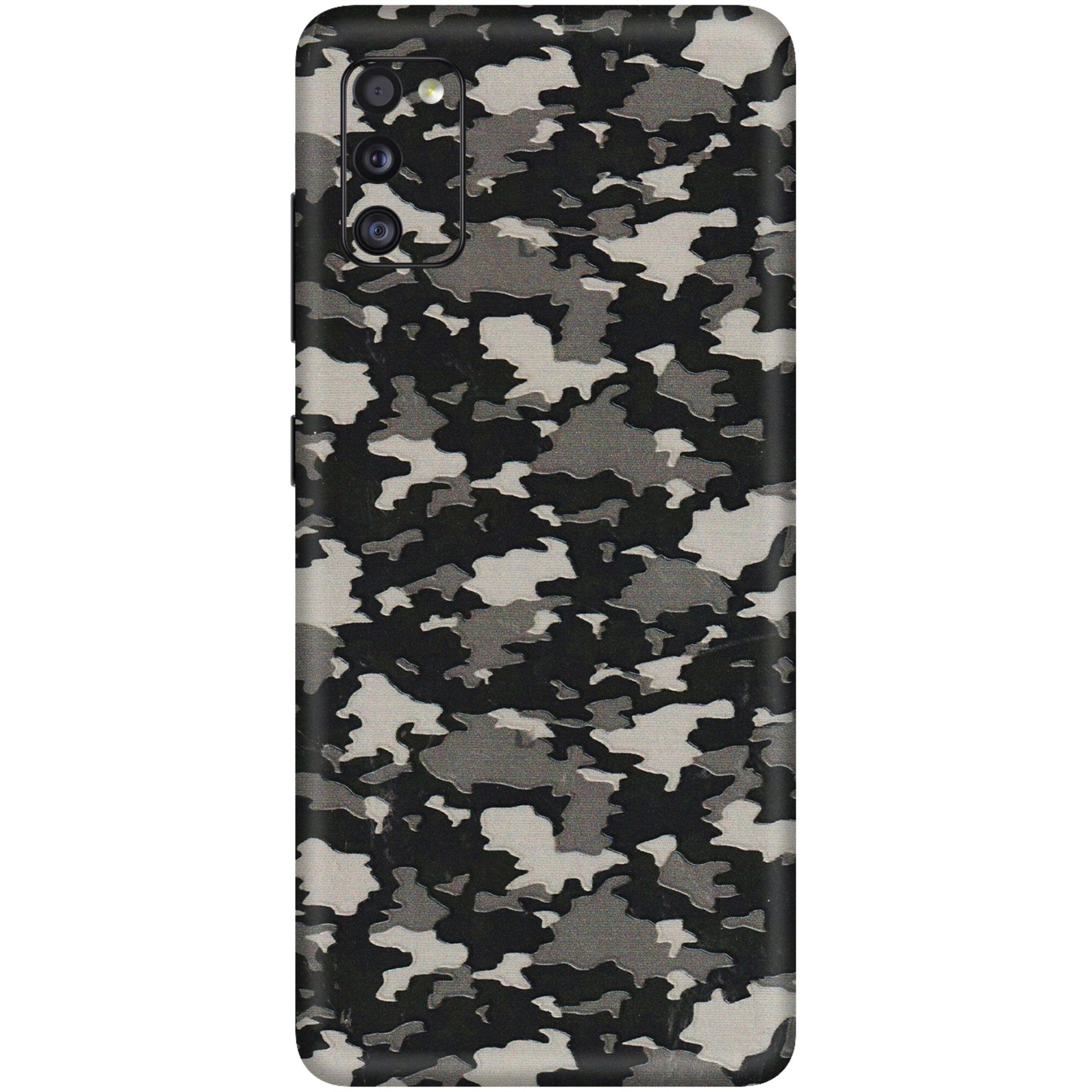 Samsung A/S Series Phone Skins (All Models) - Black/Grey Camoflaunge - 3D Embossed Finish (L-142) Samsung Galaxy A41